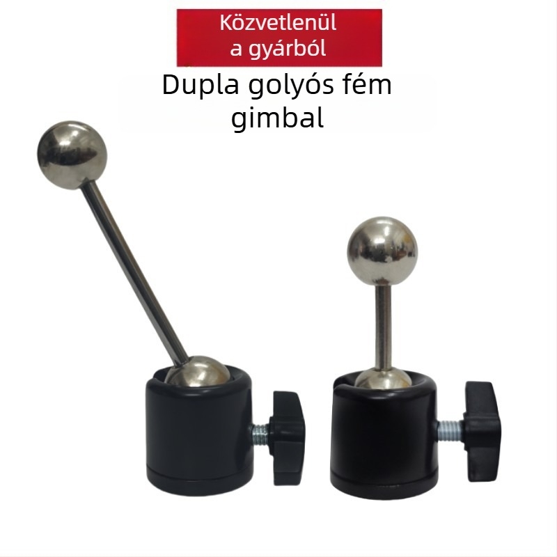 Gömbfejes pan/tilt kamera állvány alumíniumötvözetből, csavaros szerelés, 360° forgás (vízszintes 180°, függőleges 90°)