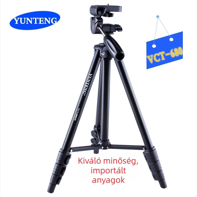 Hv680rm fényképező állvány 3D pan/tilt gimballal, alumíniumötvözet, 4 részes, teherbírás 2–5 kg