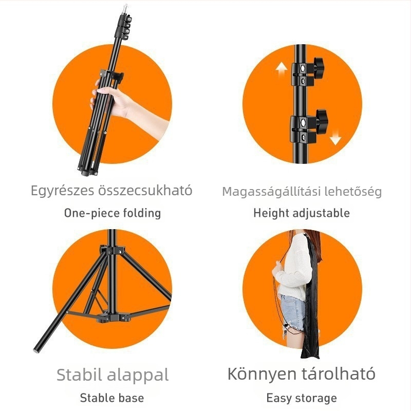 Mobiltelefon állvány XD-210, 3 részes vas konstrukció, teherbírás max. 2 kg