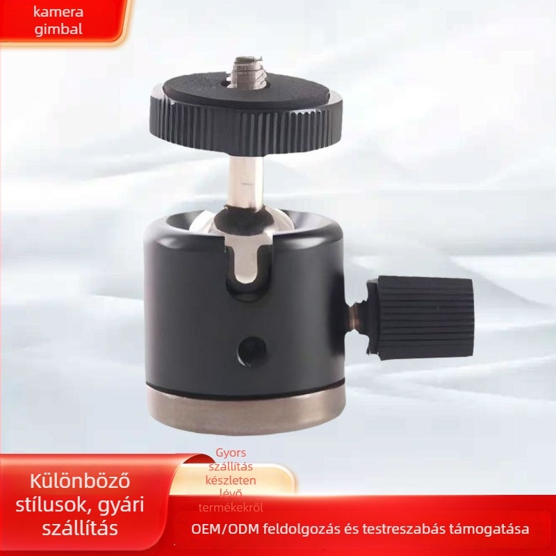 Fém gömb‑szerű PTZ kamera tartó gyorskioldó lemezzel, teherbírás 2–5 kg