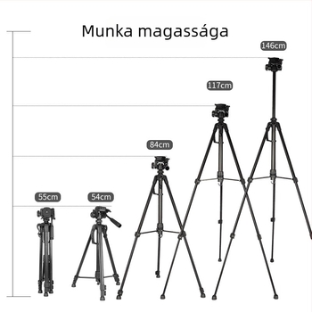 Kamera tripod 3520: PTZ hidraulikus gimbal, 3 részes, teherbírás 16-20 kg, vasból készült kivitel