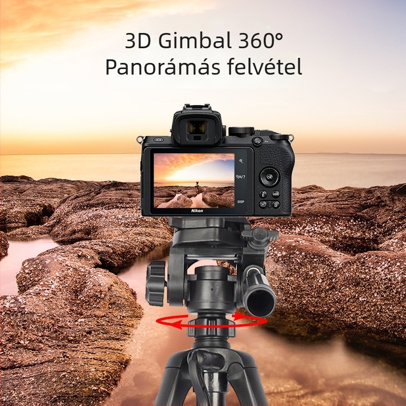 Kamera tripod 3520: PTZ hidraulikus gimbal, 3 részes, teherbírás 16-20 kg, vasból készült kivitel