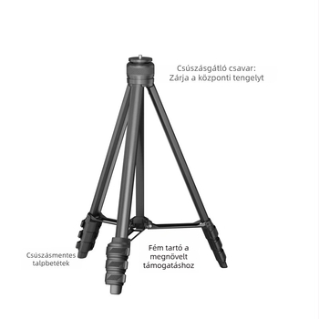 Goocong PH3L alumínium tripod – 4 szekció, 3D fej, teherbírás 3 kg, súly 630 g