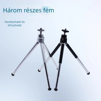 Háromszekciós állvány, fém kivitelezés, 3D-s gimbal, teherbírás 2 kg alatt