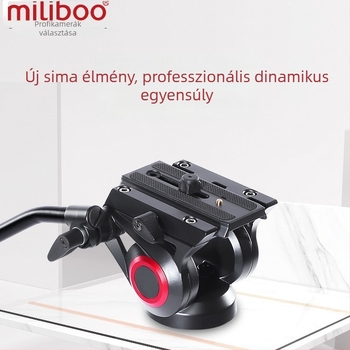 Miliboo 801 Második Generációs Professzionális PTZ Fej Hidraulikus Csillapítással - Alumíniumötvözet, 360° vízszintes, 165° függőleges, 10 kg, Mibo-kompatibilis