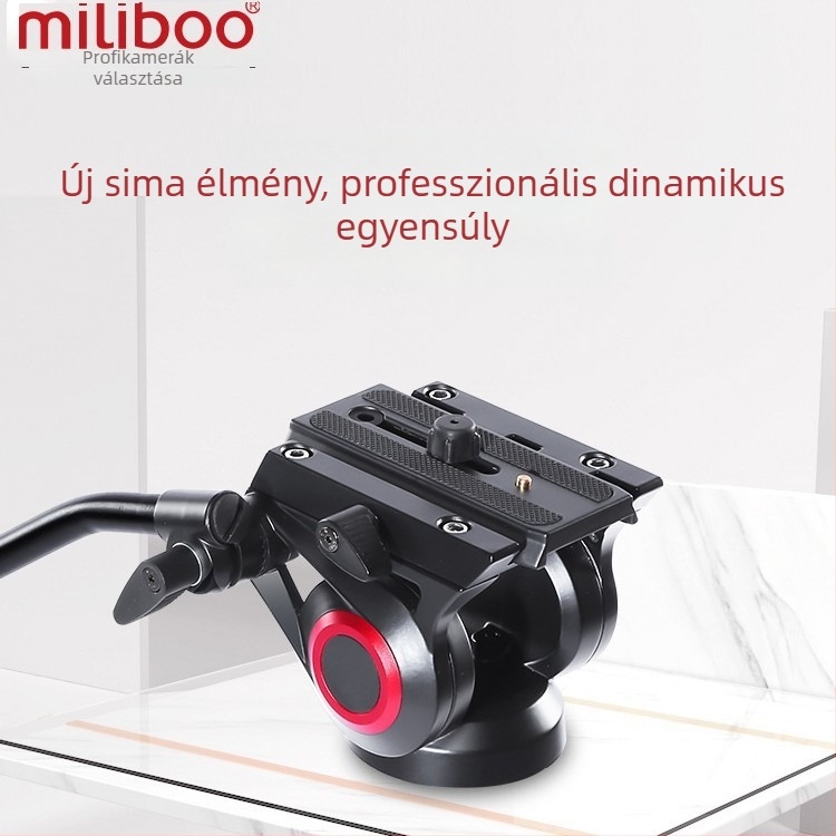 Miliboo 801 Második Generációs Professzionális PTZ Fej Hidraulikus Csillapítással - Alumíniumötvözet, 360° vízszintes, 165° függőleges, 10 kg, Mibo-kompatibilis