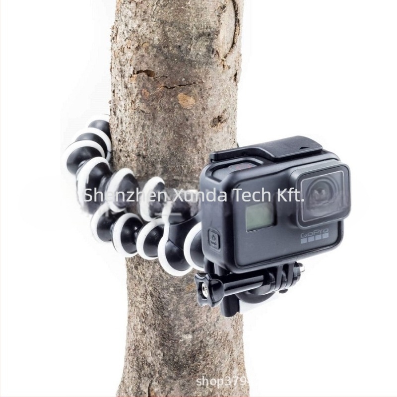 Telefonos tripod polip formájú, 3 rész, ABS anyag, plug-in gimbal, gyorskioldó lemez, teherbírás 2 kg alatt