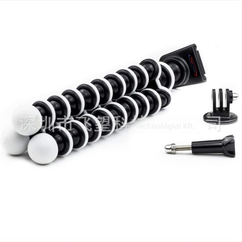 Telefonos tripod polip formájú, 3 rész, ABS anyag, plug-in gimbal, gyorskioldó lemez, teherbírás 2 kg alatt