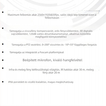 HIKVISION 5MP kültéri IP-PTZ kamera, teljes színű éjjellátás (Starlight), variáfokális objektív 4–12 mm, IR 30 m, meleg fény 20 m