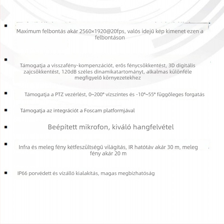 HIKVISION 5MP kültéri IP-PTZ kamera, teljes színű éjjellátás (Starlight), variáfokális objektív 4–12 mm, IR 30 m, meleg fény 20 m