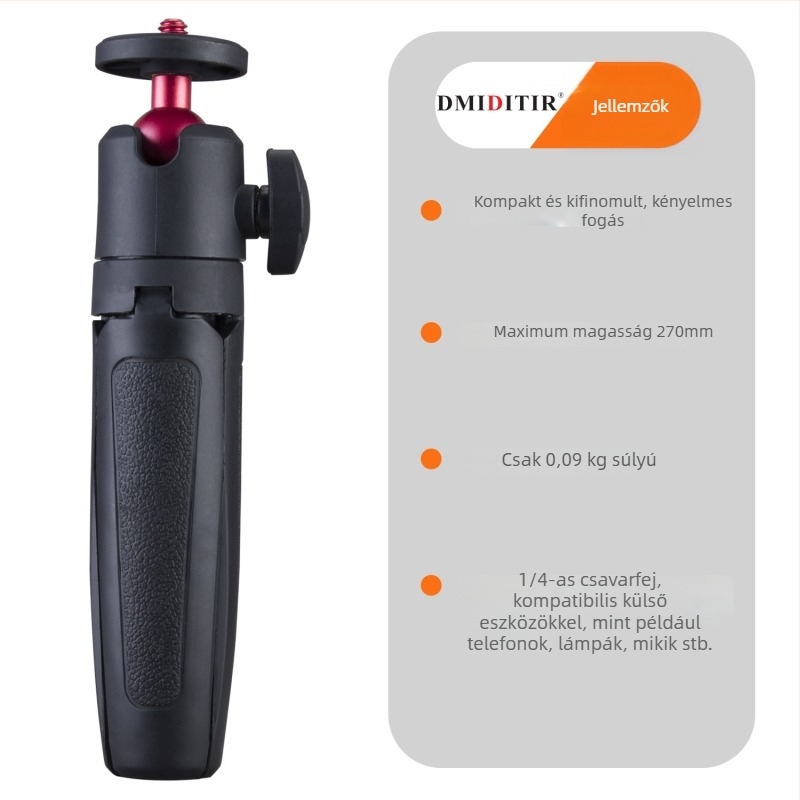 DMITIDIR T151 alumíniumötvözetű tripod gömbpan-tilt rendszerrel, 3 részes