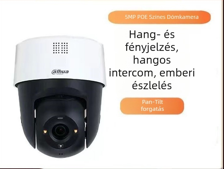 Dahua kupola hálózati kamera alacsony fényerősséggel 0.001 lux, SNR >50 dB, -5°C-tól 55°C-ig, 5.5 V tápegység
