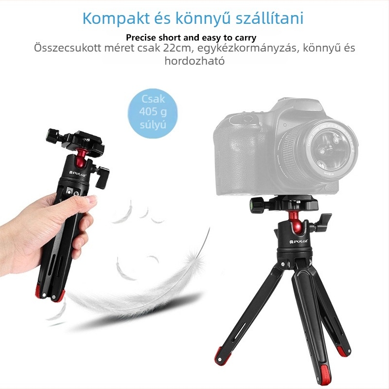 PULUZ Fat Cow fém mini állvány PU3002, állítható magasság 11-21 cm, alumínium ötvözet, gömbfej, teherbírás 2-5 kg