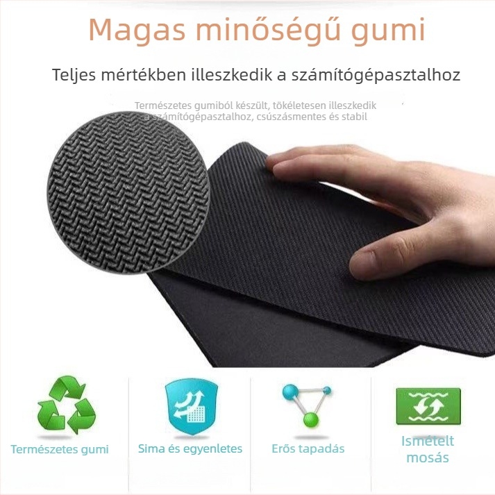 AODUKE vastagabb egérpad, szövetes anyagból, számítógépre, irodába és játékhoz, csúszásmentes és foltálló