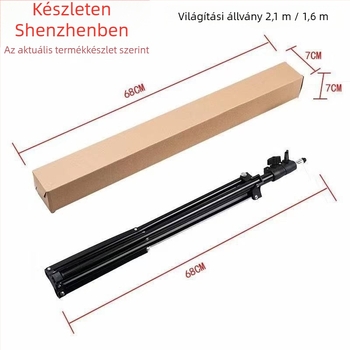 Videó világítási állvány, összecsukható kivitel, alumínium ötvözet, 3D PTZ, teherbírás 2-5 kg