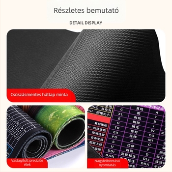 Nagy gumí asztali pad számológépes egérpad, varrott kivitel, egyoldalas, testreszabható rajzok