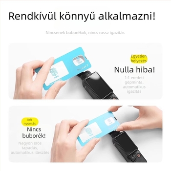 DJI Pocket 3 edzett üveg képernyővédő – HD elülső fólia, Magic kale