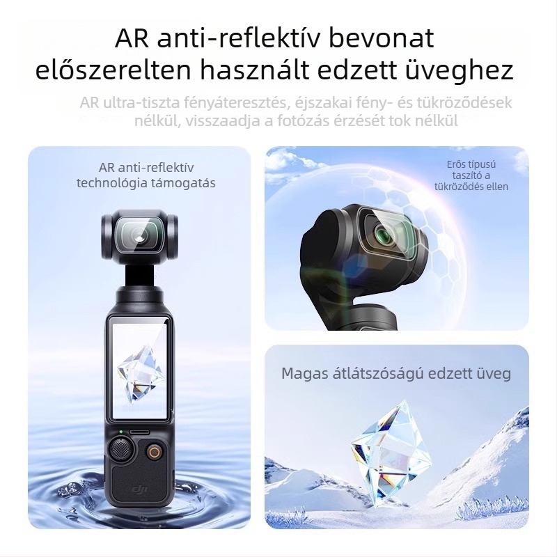 DJI Pocket 3 edzett üveg képernyővédő – HD elülső fólia, Magic kale