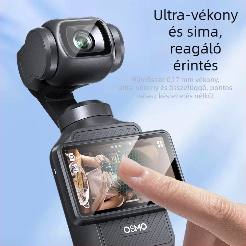 DJI Pocket 3 edzett üveg képernyővédő – HD elülső fólia, Magic kale