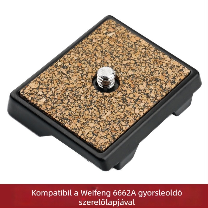 Gyorskioldó lemez, alumínium ötvözet, 1/4-es interfész, maximális terhelés 6–10 kg, modell 6662A