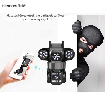 Kültéri HD PTZ megfigyelő kamera zóna követéssel, távoli hozzáféréssel telefonon és kétirányú interkommal