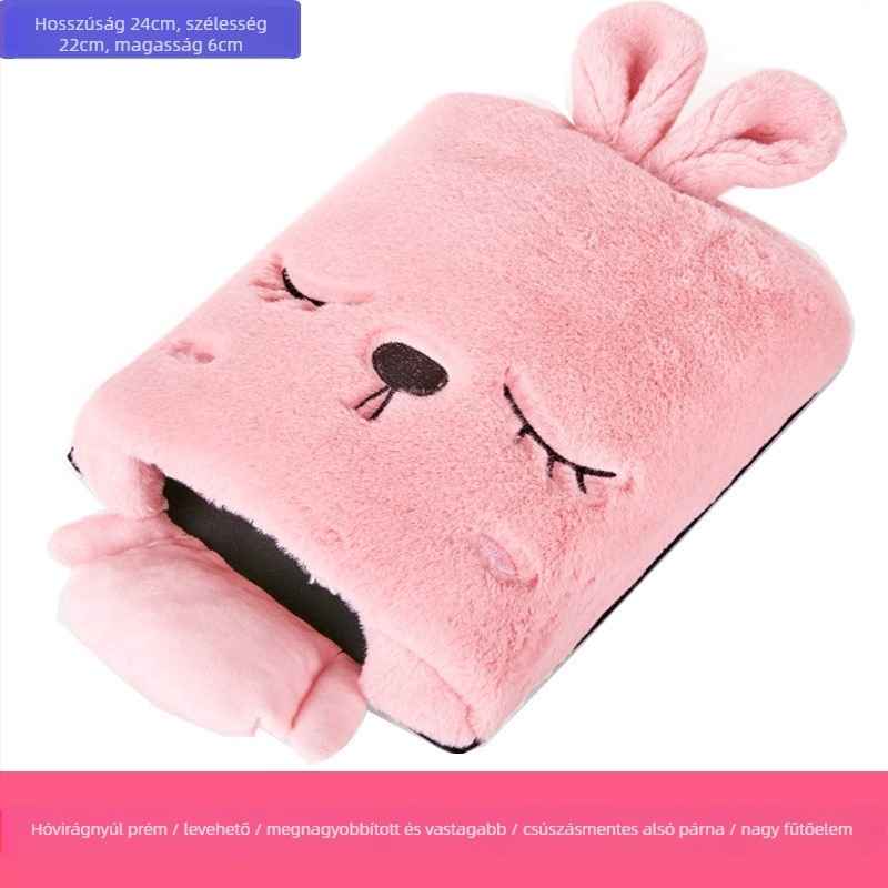 Melegedő egérpad USB-s tápegységgel, textil anyagból, csuklótámasz