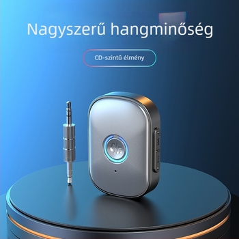 Bluetooth autós audió vevő USB-C interfésszel, 5V tápegység, ciklikus lejátszás, ABS ház, modell W1/W2