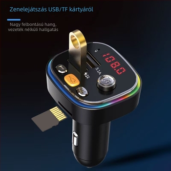 Autós MP3 Bluetooth vevő C20, FM rádióval, USB lejátszással, 12V tápegység, memória nélküli