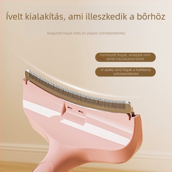 Macska ápoló fésű, kétirányú, eltávolítja a laza szőrt, alkalmas rövid és hosszú szőrre, Changyao márka