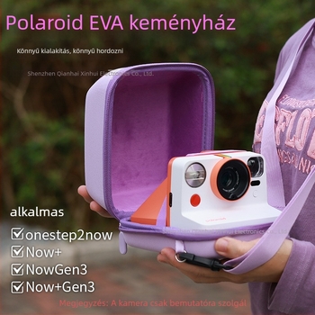 Polaroid kamera EVA keményhéj tok - univerzális Now/Now+ Gen2-hez, védelmet karcolódások és leesések ellen, kapacitás Polaroid go/now/now+/one step2, súly 175,5 g