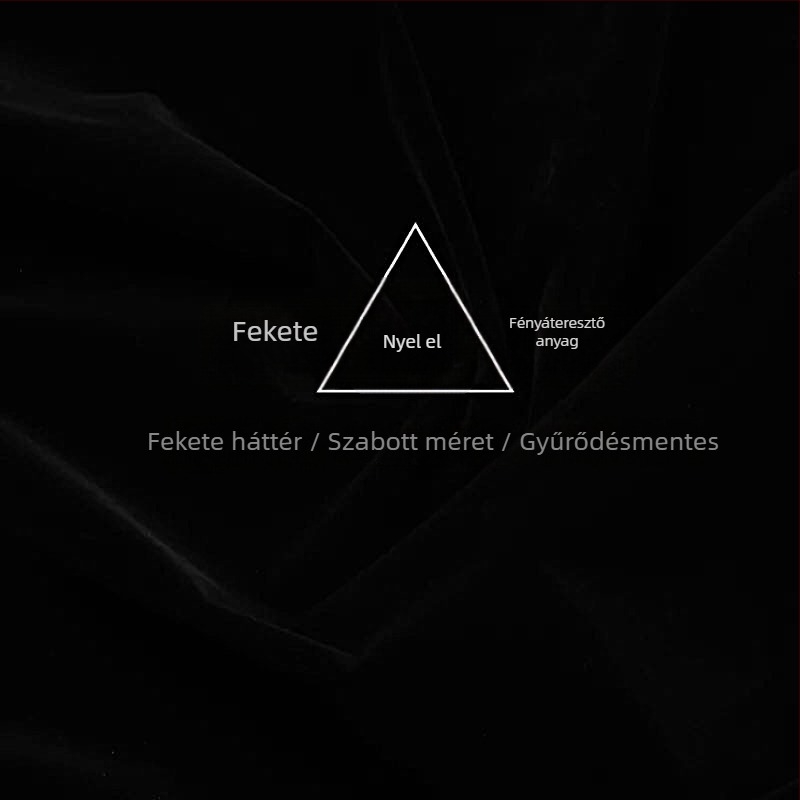 Fényelnyelő fotóháttér - flockolt hátfal, vastagított; Mirror Shadow 001; termékfotózáshoz; súly 0.1