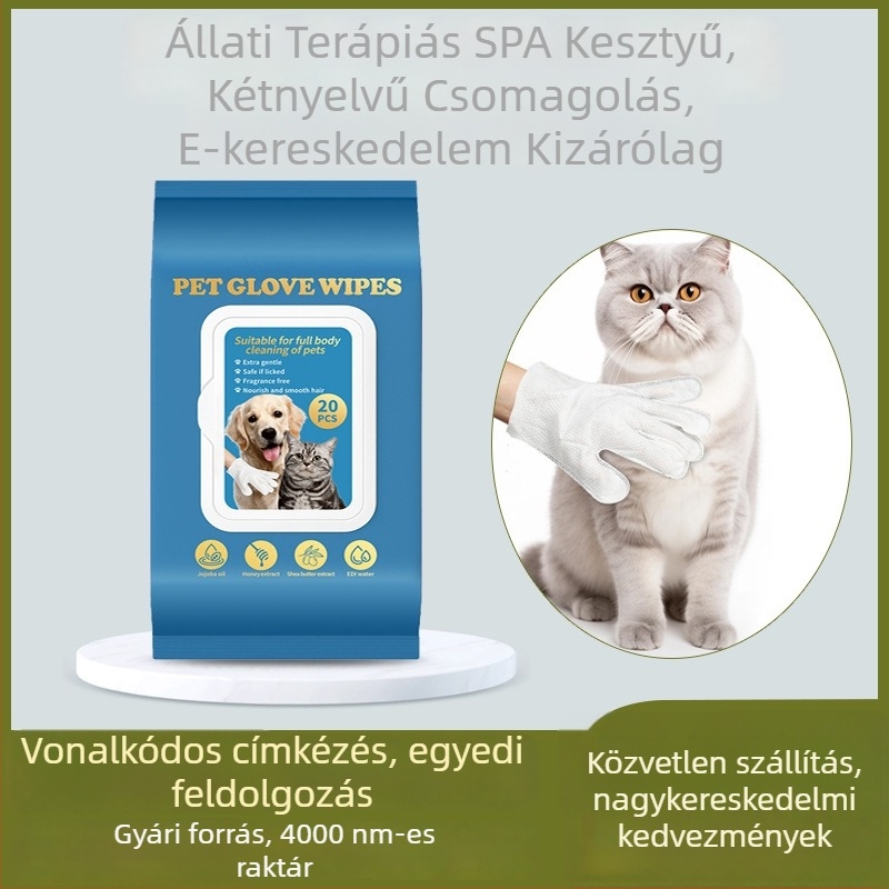 Dehe egyszer használatos tisztító kesztyű macskáknak, 18 csomag