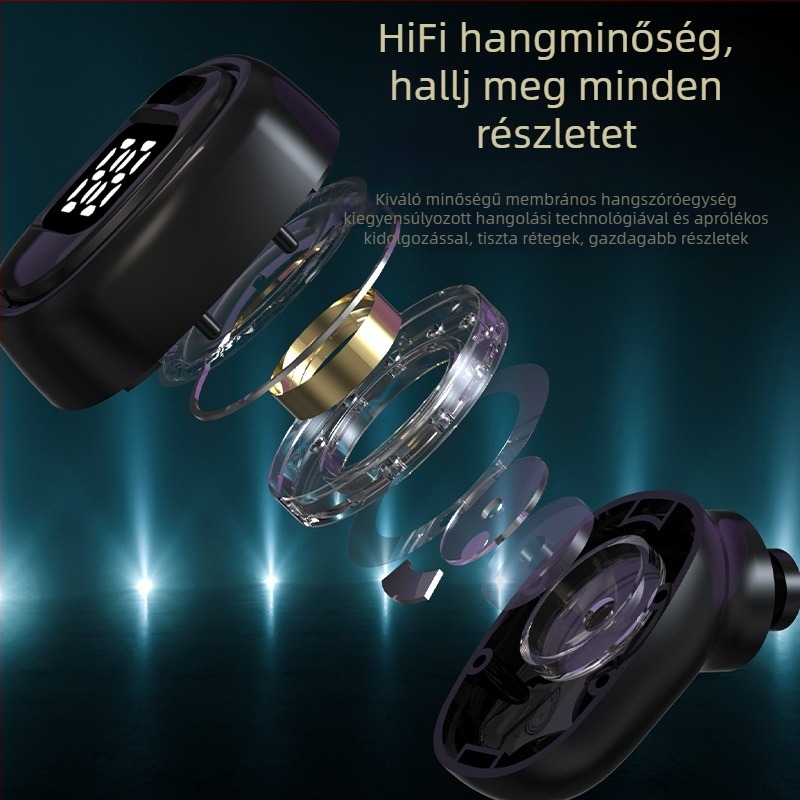 Autós Bluetooth fülhallgató, in-ear, vezeték nélküli töltés, aktív zajcsökkentés, magánmodell