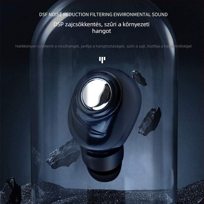 L16 vezeték nélküli Bluetooth fülhallgató, mono in-ear kialakítás, autóhoz, sztereó hang, Bluetooth 5.0, IPX4, akár 4 óráig