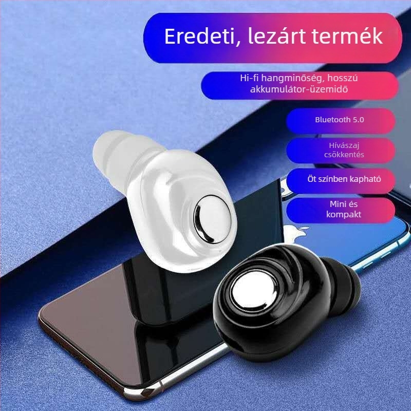 L16 vezeték nélküli Bluetooth fülhallgató, mono in-ear kialakítás, autóhoz, sztereó hang, Bluetooth 5.0, IPX4, akár 4 óráig
