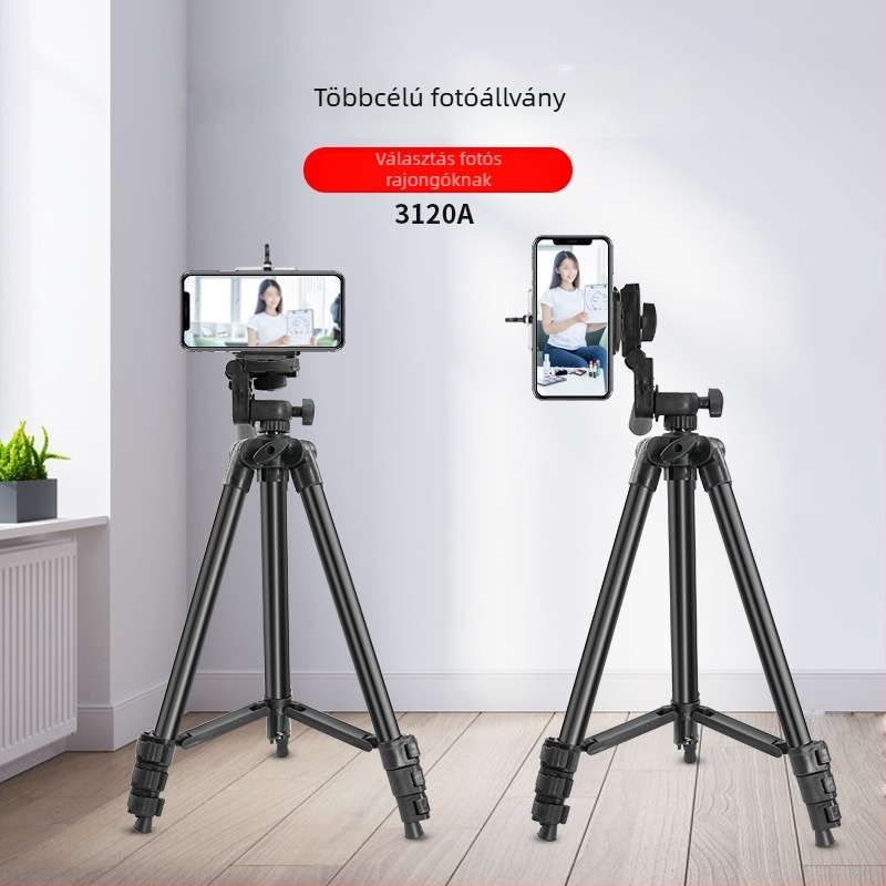 3120 állvány kamerákhoz és okostelepekhez — alumíniumötvözet, 3D PTZ, teherbírás 2 kg alatt, tömeg 0,42 kg