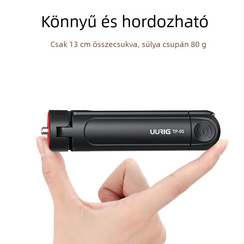 TP-05 Mini Kiterjeszthető Telefon Tripod – 2-szakaszos, ABS, Súly 0,08 kg, Teherbírás legfeljebb 2 kg