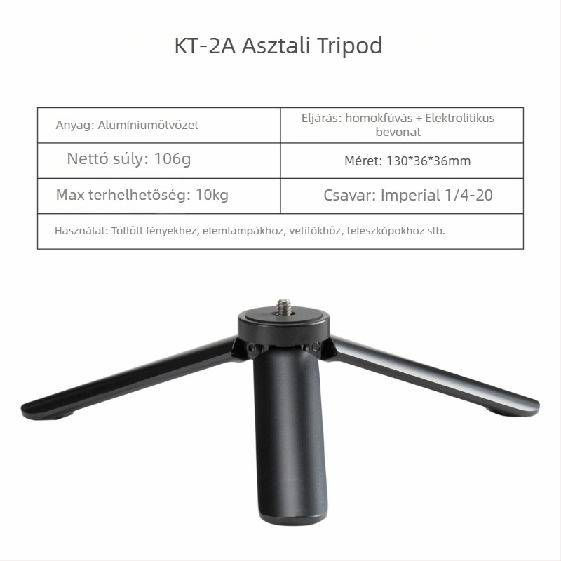 KT-2A Asztali állvány alumínium ötvözetből, 1 részes, teherbírás 10 kg