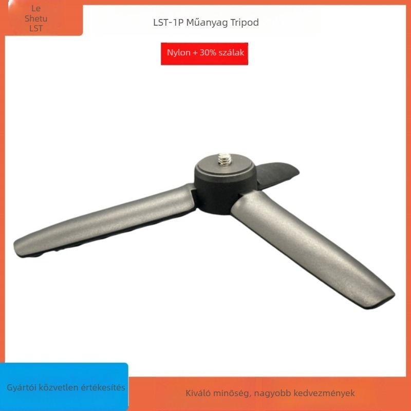 GoPro és DJI Pocket 3-hoz asztali tripod 1/4 hüvelykes csavarral, rezgéscsillapító