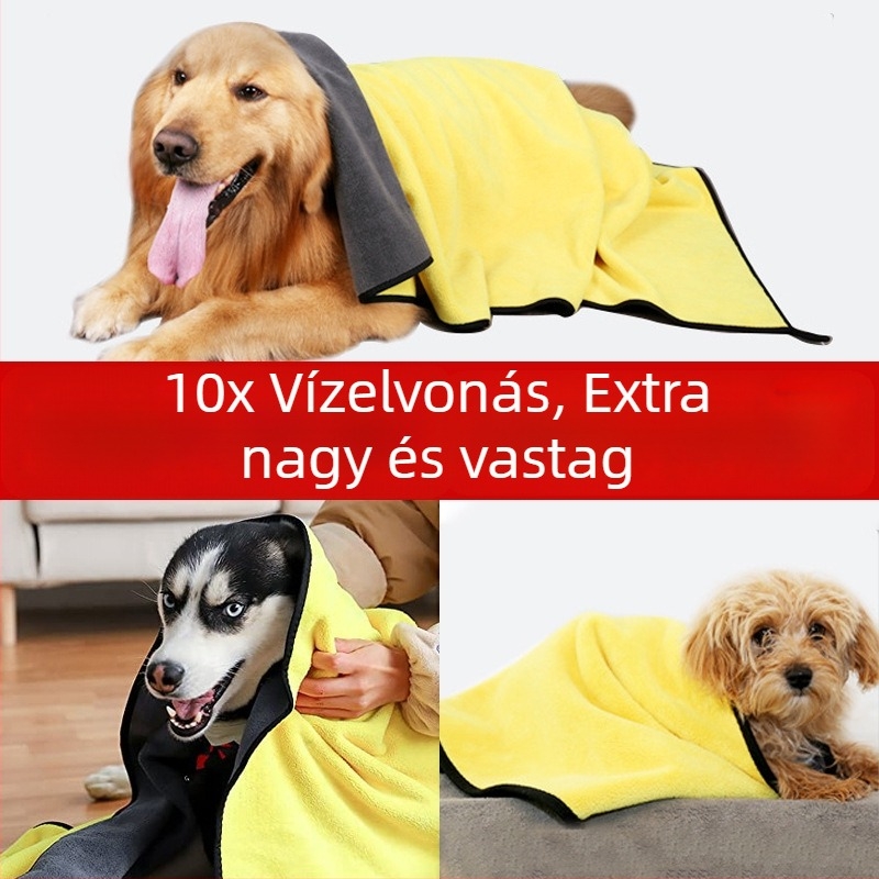 Absorbens kutya fürdető törölköző – gyors száradás, őz bőrének imitációja, Laugh pet