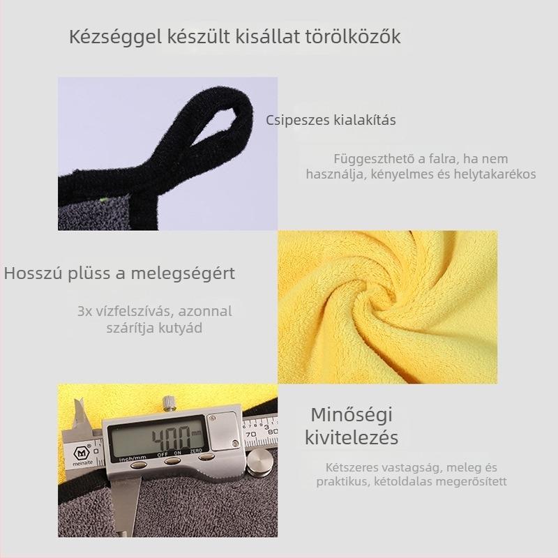 Absorbens kutya fürdető törölköző – gyors száradás, őz bőrének imitációja, Laugh pet