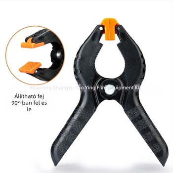 Stúdió hátteret tartó állvány - Műanyag konstrukció, Modell: erős csipesz, Alkalmas termékfotózásra, Tömeg: 0.1 kg