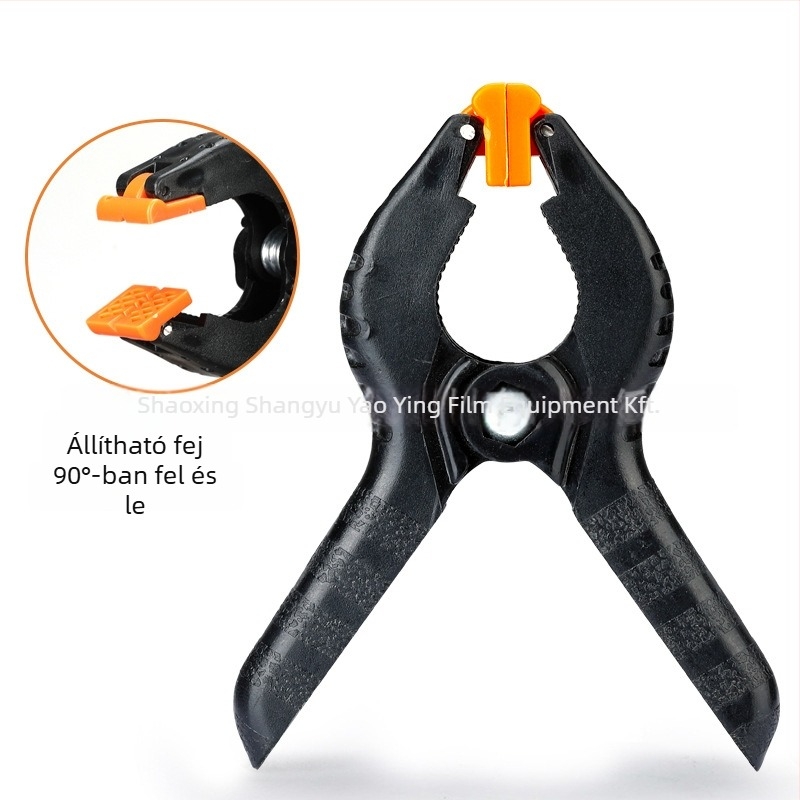 Stúdió hátteret tartó állvány - Műanyag konstrukció, Modell: erős csipesz, Alkalmas termékfotózásra, Tömeg: 0.1 kg