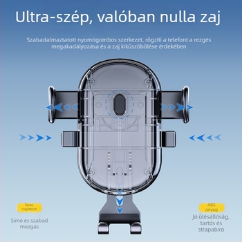 Autó központi konzol telefon-tartó szívófejjel, hajlékony cső és forgatható csukló — Double Chi; vezetési navigációhoz és beszélgetések hands-free-hez; testreszabható
