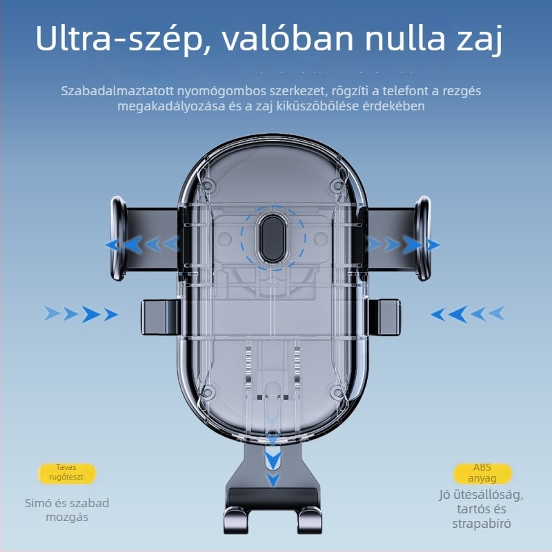 Autó központi konzol telefon-tartó szívófejjel, hajlékony cső és forgatható csukló — Double Chi; vezetési navigációhoz és beszélgetések hands-free-hez; testreszabható