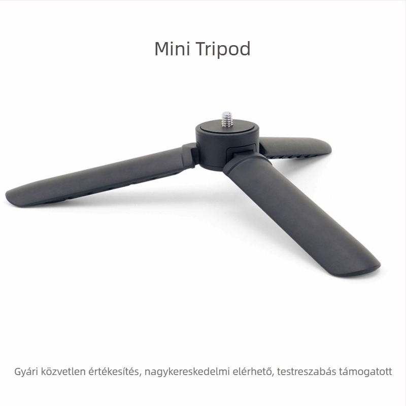KT-2S Asztali ABS műanyag telefonhoz készült mini tripod megvilágítással, háromszög tartó, 2-5 kg teherbírás, 1 szakasz, PTZ nélkül