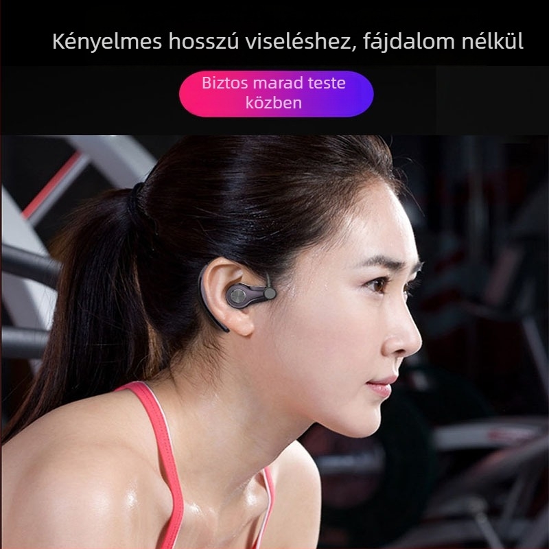Vezeték nélküli Bluetooth fülhallgató egy fülre, lógó kialakítás, sportos stílus (Bluetooth 4.1, 10 m hatótávolság, IPX4, 4–8 óra üzemidő)