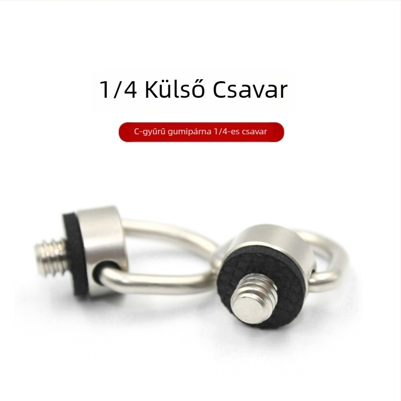 Neutral Humvee screw kameracsavar C-klipszelés gumírozott alátéttel, rozsdamentes acél, teherbírás 2–5 kg, tömeg 0,095 kg