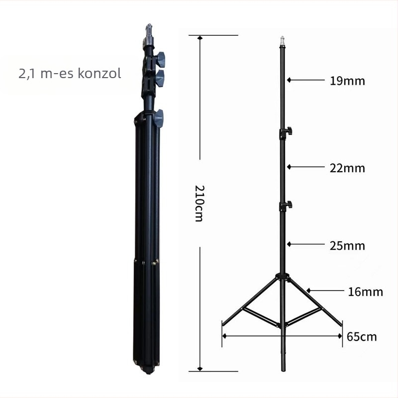 Vasból készült állvány élő közvetítéshez, teherbírás 2,5 kg, 3 szakaszos csőátmérő 0,16/0,19/0,22 mm