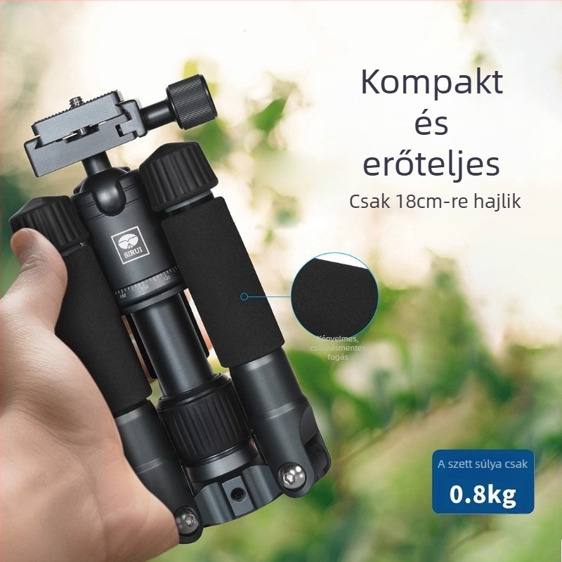 Sirui Am-TT50 DSLR asztali állvány gömbfejjel, alumínium ötvözet, gyorskioldó tálca, teherbírás 6–10 kg, tömeg 1 kg